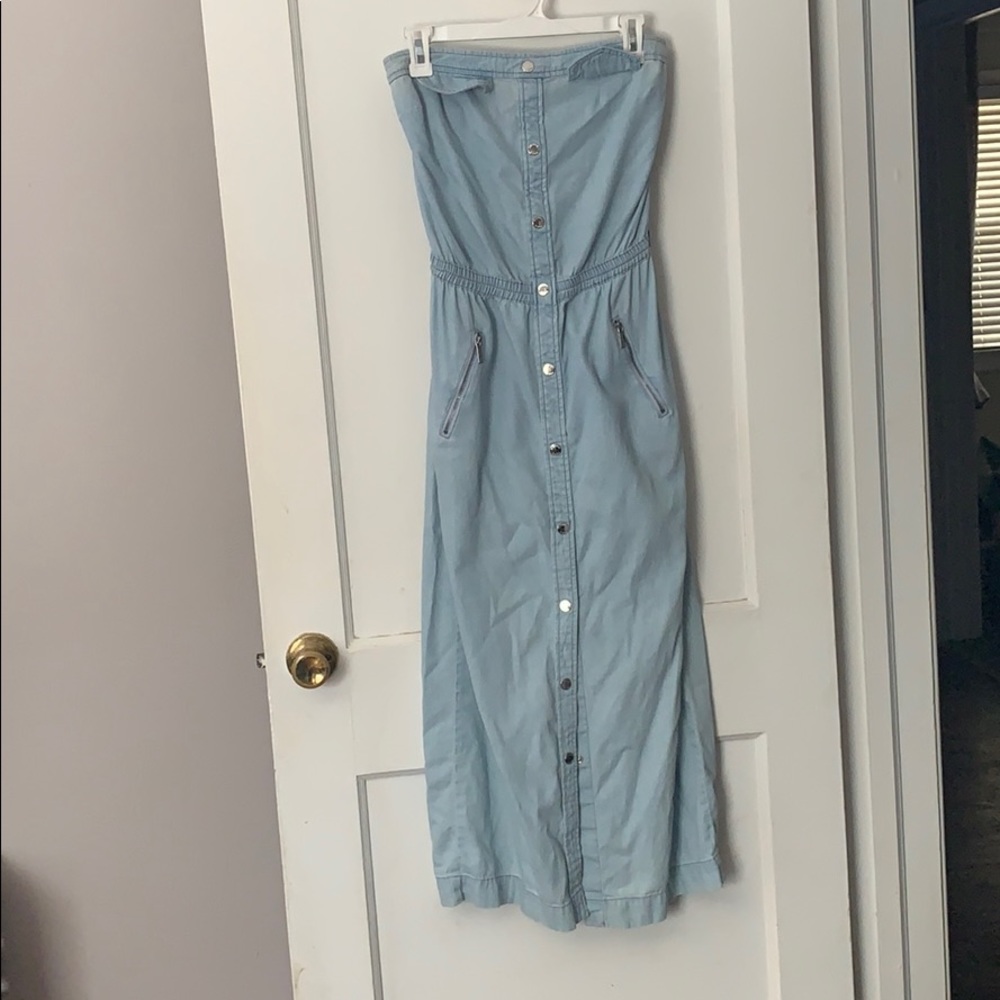 Jean strapless dress